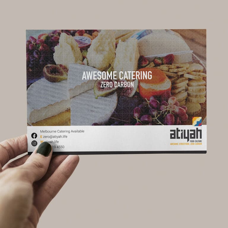 Atiyah - Postcard design mockup