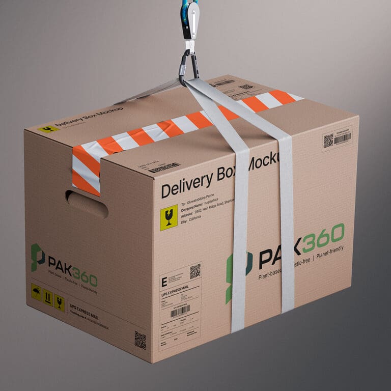 PAK360 eco-friendly floral paper cup highlighting sustainable packaging design.